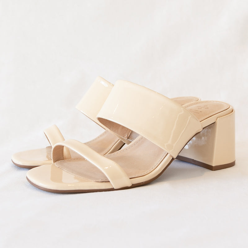 Cream sandal heels
