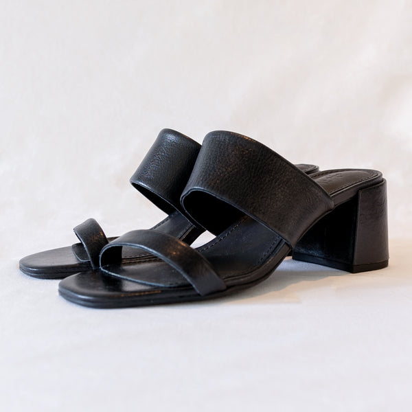 Black sandal heels