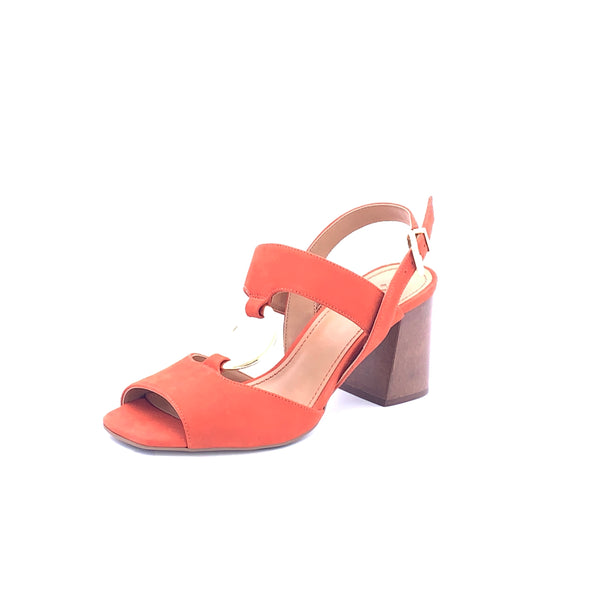 Orange sandal heels