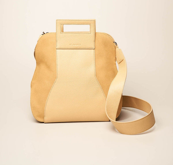 Yellow leather shoulder bag